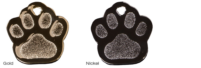 Gold and Nickel Paw Prints